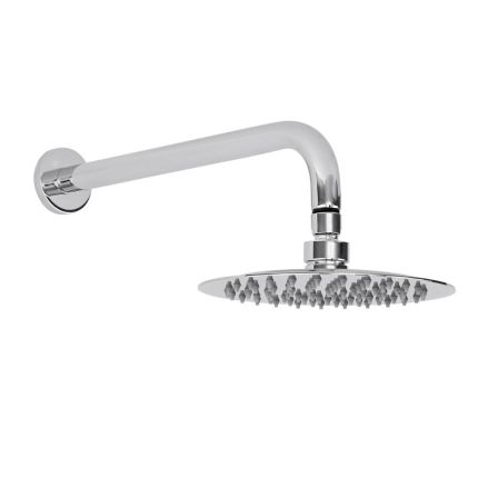 Milano Mirage - Round 200mm Shower Head and Wall Mounted Arm - Chrome