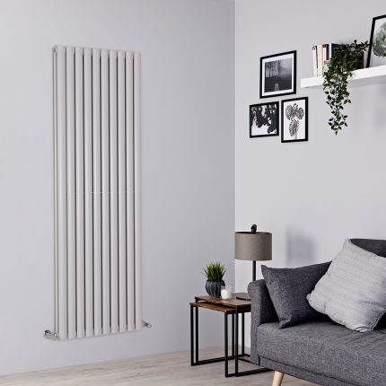 Milano Aruba - Light Grey Vertical Designer Radiator - 1780mm x 590mm (Double Panel)