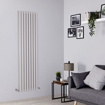 Milano Aruba - Light Grey Vertical Designer Radiator - 1780mm x 472mm (Double Panel)
