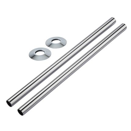 Milano - Chrome Pipe Connectors 300mm (Pair)