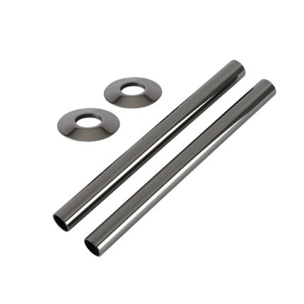 Milano - Black Nickel Pipe Connectors (Pair)