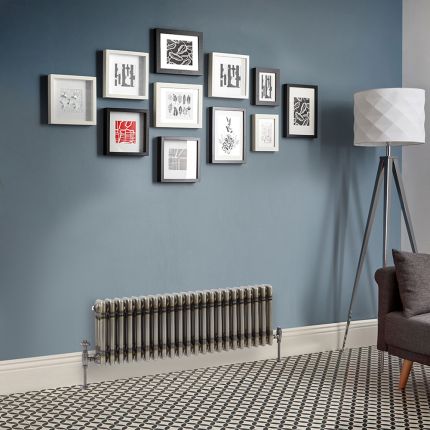 Milano Windsor - Lacquered Raw Metal Horizontal Traditional Column Radiator - 300mm x 1010mm (Triple Column)