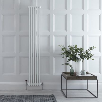 Milano Windsor - White Vertical Traditional Column Radiator - 1800mm x 290mm (Triple Column)