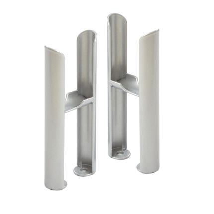 Milano Windsor - Metallic Silver Floor-Mounting Feet for Traditional 2 Column Windsor Radiators