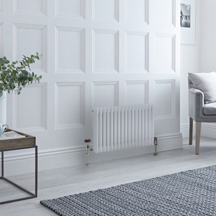 Milano Windsor - White Horizontal Traditional Column Radiator - 500mm x 785mm (Triple Column)
