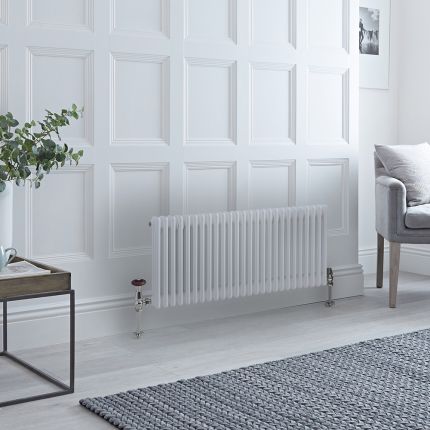 Milano Windsor - White Horizontal Traditional Column Radiator - 500mm x 1190mm (Triple Column)