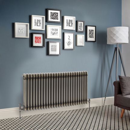 Milano Windsor - Lacquered Raw Metal Horizontal Traditional Column Radiator - 500mm x 1190mm (Triple Column)