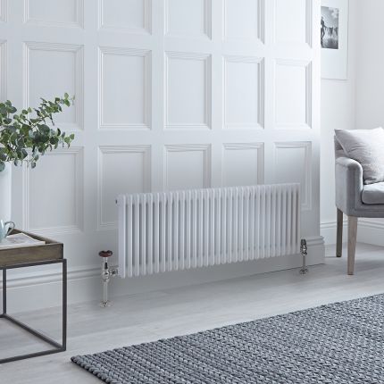 Milano Windsor - White Horizontal Traditional Column Radiator - 500mm x 1415mm (Triple Column)