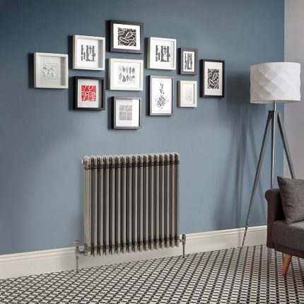 Milano Windsor - Lacquered Raw Metal Horizontal Traditional Column Radiator - 750mm x 785mm (Triple Column)