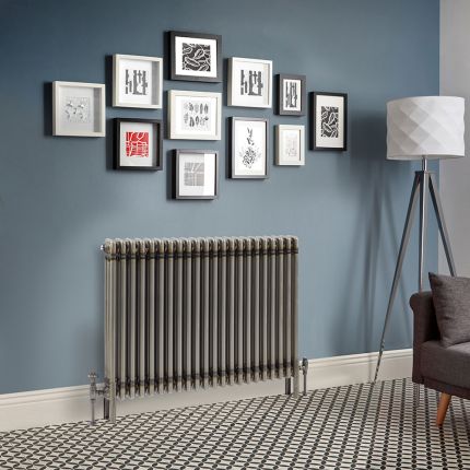 Milano Windsor - Lacquered Raw Metal Horizontal Traditional Column Radiator - 750mm x 1010mm (Triple Column)