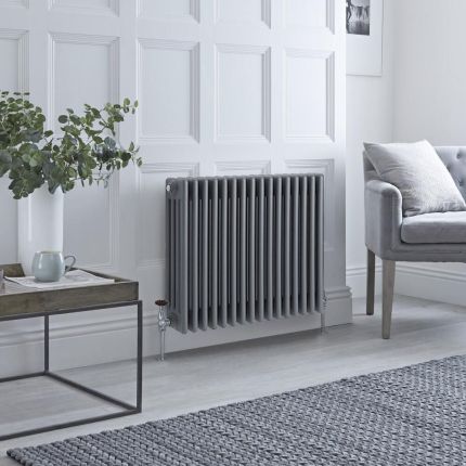 Milano Windsor - Anthracite Horizontal Traditional Four Column Radiator - Choice of Size
