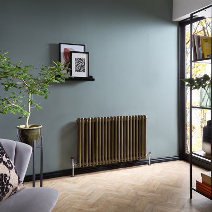 Milano Windsor - Metallic Bronze Horizontal Traditional Double Column Radiator - Choice of Size