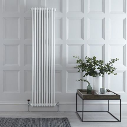 Milano Windsor - White Vertical Traditional Column Radiator - 1800mm x 470mm (Triple Column)