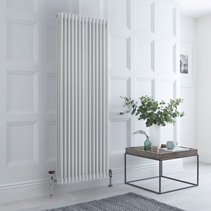 Milano Windsor - White Vertical Traditional Column Radiator - 1800mm x 650mm (Triple Column)