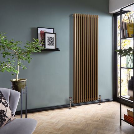 Milano Windsor - Metallic Bronze Vertical Traditional Double Column Radiator - Choice of Size