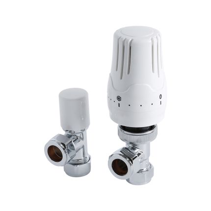 Milano - Liquid Filled Thermostatic Radiator Valve & Lockshield Valve Pack