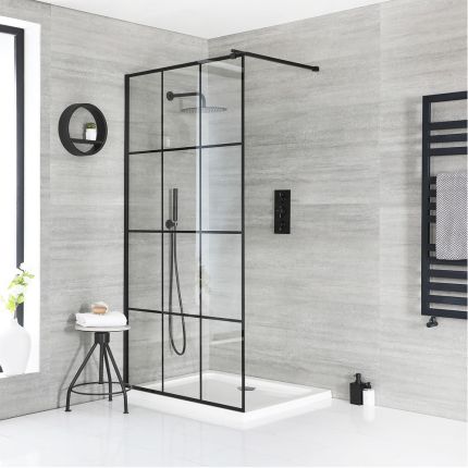Milano Barq - Walk-In Shower Enclosure with Tray - Choice of Sizes