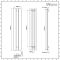 Milano Skye - Aluminium Anthracite Vertical Designer Radiator - 1600mm x 280mm (Single Panel)