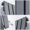Milano Alpha - Anthracite Flat Panel Vertical Designer Radiator - 1600mm x 280mm (Single Panel)