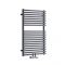 Milano Via - Anthracite Central Connection Bar on Bar Heated Towel Rail - 835mm x 500mm