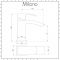 Milano Dalton - White Modern Rectangular Countertop Basin with Deck Mounted Mixer Tap - 410mm x 220mm
