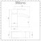 Milano Dalton - White Modern Rectangular Countertop Basin with Mono Mixer Tap - 550mm x 310mm