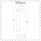 Milano Longton - White Modern Rectangular Countertop Basin with High Rise Mixer Tap - 500mm x 390mm