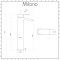 Milano Rivington - White Modern Rectangular Countertop Basin with High Rise Mixer Tap - 610mm x 350mm