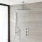 Milano Arvo - Chrome Thermostatic Shower with 300mm Ceiling Shower Head, Hand Shower and Riser Rail (2 Outlet)