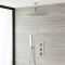 Milano Arvo - Chrome Thermostatic Shower with Ceiling Mounted Shower Head and Hand Shower (2 Outlet)
