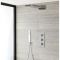 Milano Arvo - Chrome Thermostatic Shower with Diverter, Waterblade Shower Head and Hand Shower (3 Outlet)