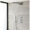 Milano Arvo - Chrome Thermostatic Shower with Diverter, Waterblade Shower Head and Hand Shower (3 Outlet)