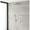 Milano Mirage - Chrome Thermostatic Shower with Wall Mounted Shower Head and Hand Shower (2 Outlet)