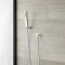 Milano Arvo - Modern Square Hand Shower with Wall Bracket and Outlet Elbow - Chrome