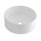 Milano Ballam - White Modern Round Countertop Basin with High Rise Mixer Tap - 400mm x 400mm