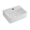 Milano Farington - White Modern Rectangular Countertop Basin with Mono Mixer Tap - 400mm x 295mm