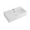 Milano Dalton - White Modern Rectangular Countertop Basin with Mono Mixer Tap - 550mm x 310mm