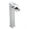 Milano Westby - White Modern Rectangular Countertop Basin with High Rise Mixer Tap - 610mm x 400mm