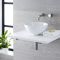 Milano Irwell - White Modern Round Countertop Basin with Wall Mounted Mixer Tap - 320mm x 320mm