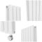 Milano Aruba Slim Electric - White Vertical Designer Radiator - 1780mm x 236mm (Double Panel) - with Bluetooth Thermostat