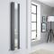 Milano Icon - Anthracite Vertical Designer Radiator With Mirror - 1800mm x 385mm (Double Panel)