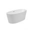 Milano Irwell - White Modern Oval Double-Ended Freestanding Bath - 1595mm x 740mm