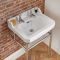 Milano Richmond - White Traditional Square Basin and Chrome Washstand - 560mm x 450mm (2 Tap-Holes)