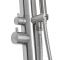 Milano Lugo - Brushed Steel Outdoor Shower with Shower Head and Hand Shower (2 Outlet)