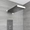 Milano Océanie - Modern Concealed Thermostatic Shower Tower Panel with Waterfall Shower Head, Hand Shower and Body Jets - Gun Metal Grey