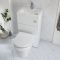 Milano Lurus - White Modern Ballam Toilet and Basin Unit Combination - 500mm x 890mm