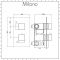 Milano Arvo - Modern 2 Outlet Square Twin Diverter Thermostatic Shower Valve - Chrome