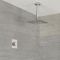 Milano Vis - Chrome Modern One Outlet Digital Thermostatic Shower with Square Ceiling Mounted Shower Head (1 Outlet)
