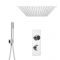 Milano Vis - Chrome Thermostatic Digital Shower with Recessed Shower Head and Hand Shower (2 Outlet)