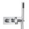 Milano Mirage - Chrome Thermostatic Shower with Diverter, Ceiling Mounted Shower Head and Hand Shower (2 Outlet)